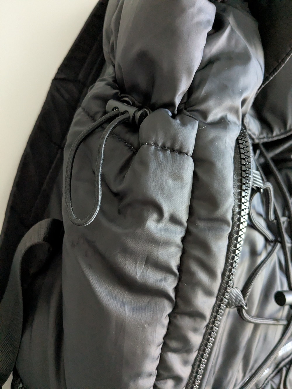 Black Quilted Nylon Backpack - Picture 7 of 8